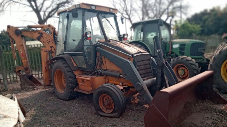 One of the CAT Backhoes to be auctioned.